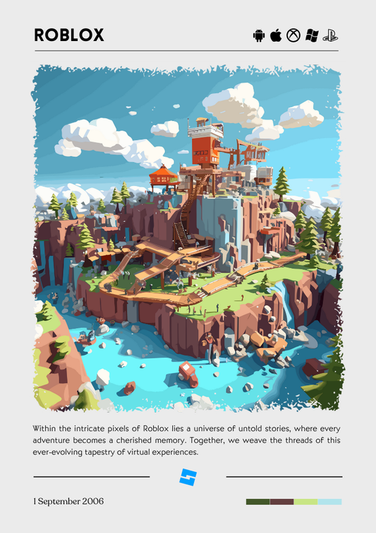 Affiche Roblox – Décoration murale ludique pour enfants, fans et créateurs
