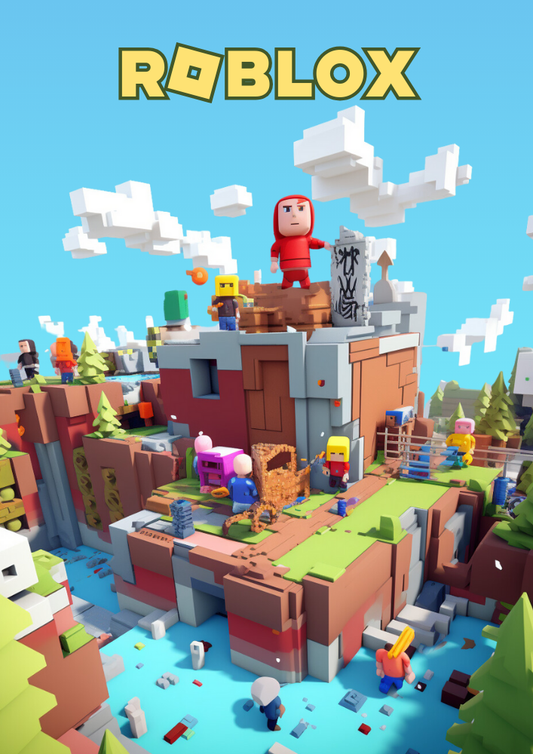Impression Roblox – Affiche colorée pour salle de jeux, pour les créateurs créatifs