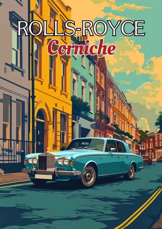 Affiche Rolls-Royce Corniche – Affiche murale de luxe britannique classique