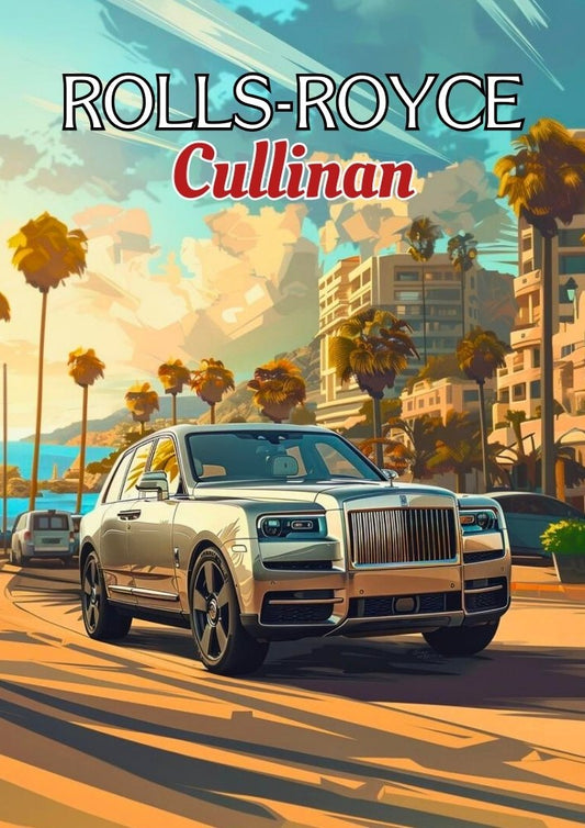 Affiche Rolls-Royce Cullinan – Affiche murale de luxe britannique moderne