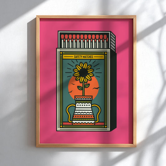 The Spark of Ritual Modern Art - The Safety Matches Wall Print