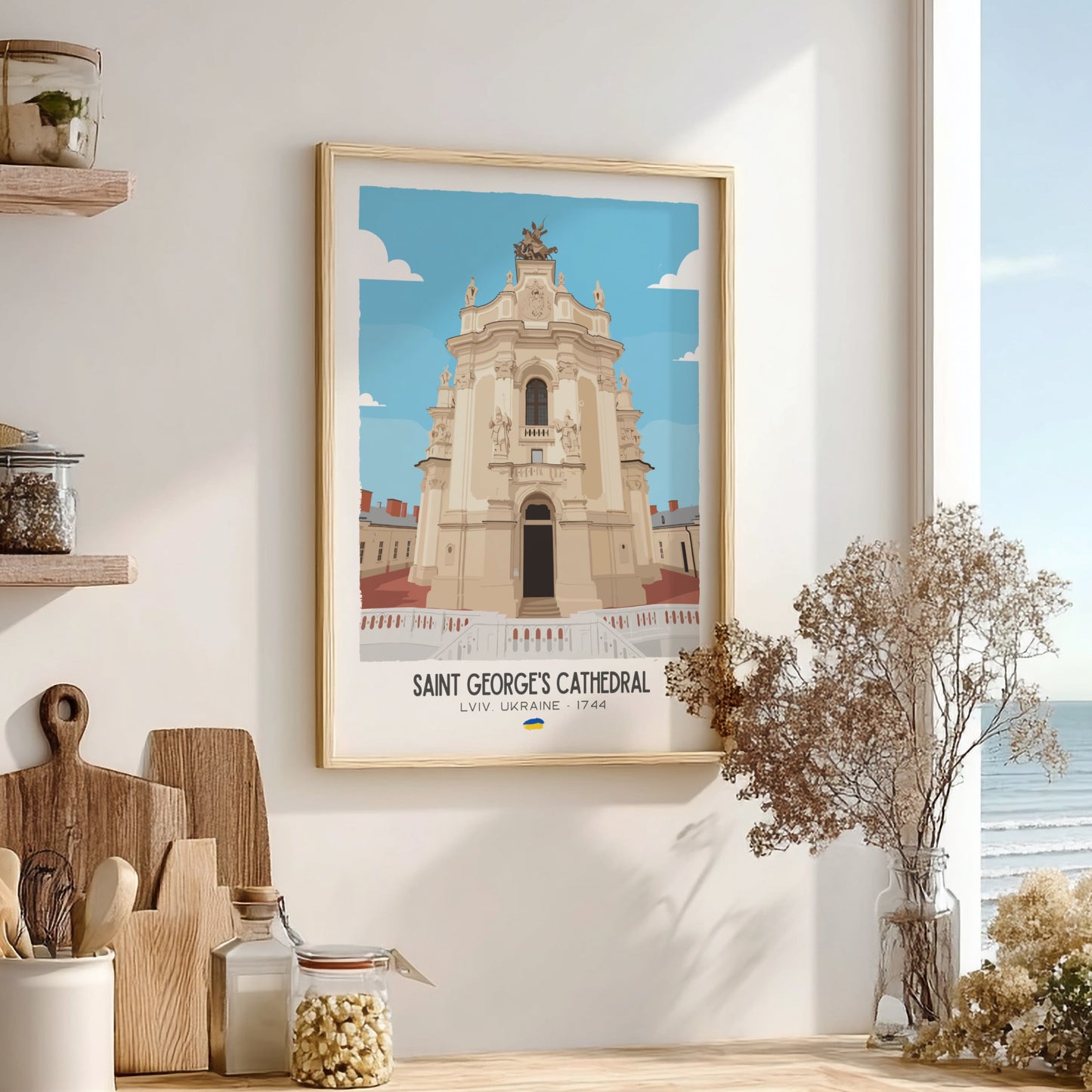 Saint Georges Cathedral Lviv Art - The Rococo Masterpiece Wall Print