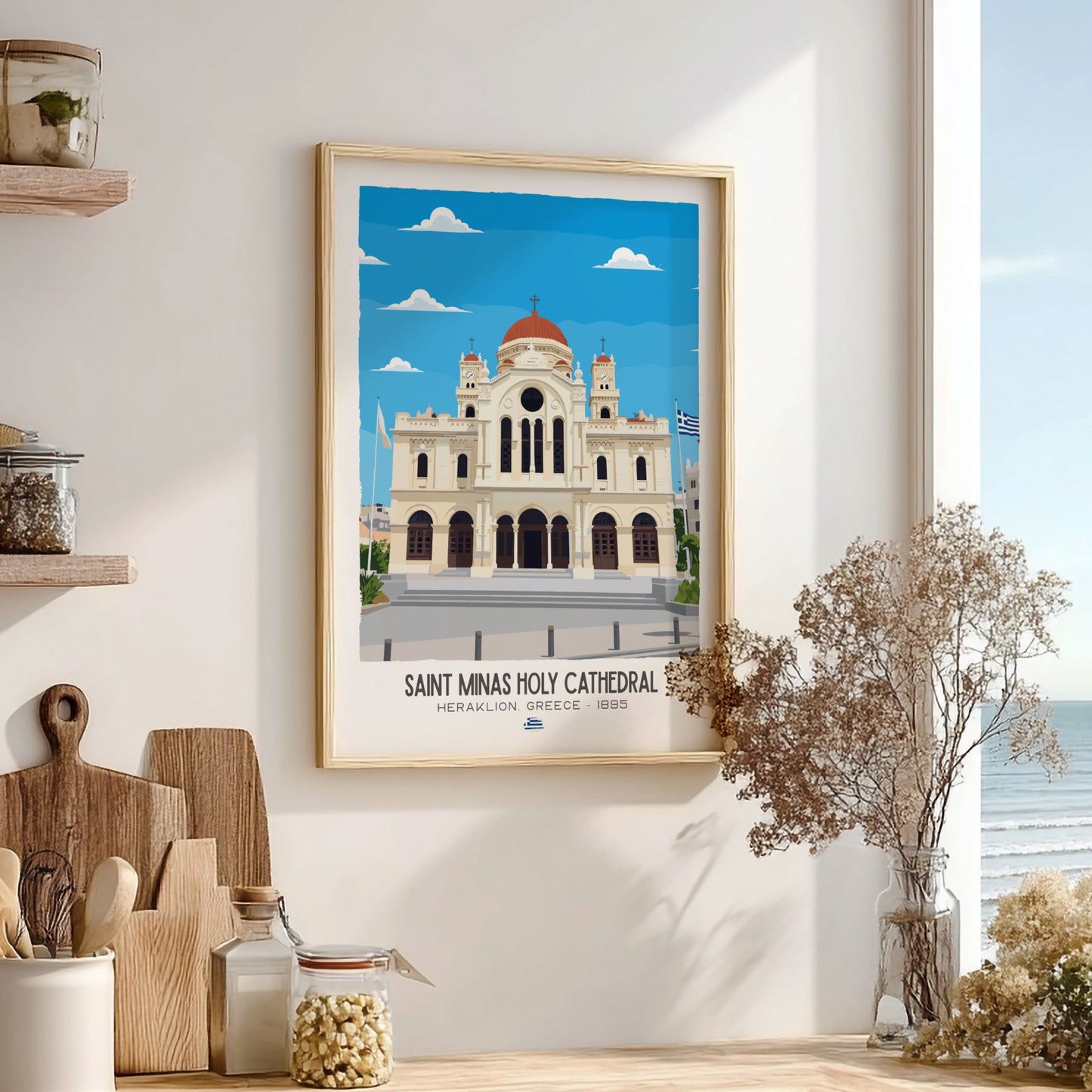 Saint Minas Holy Cathedral Art - The Heraklion Masterpiece Wall Print