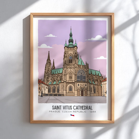 Saint Vitus Cathedral Art - The Gothic Spires Masterpiece Wall Print