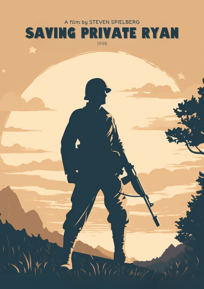 Saving Private Ryan Poster – War Movie Art Print