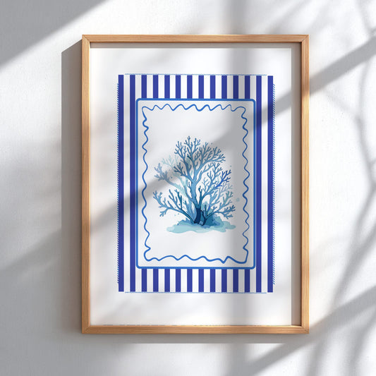 Sea Plant Poster - Underwater Ocean Foliage Wall Art Print