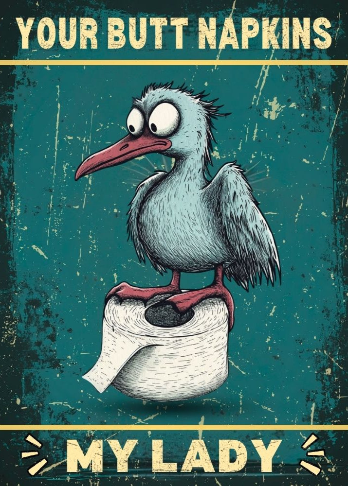 Funny Seagull Print for toilet