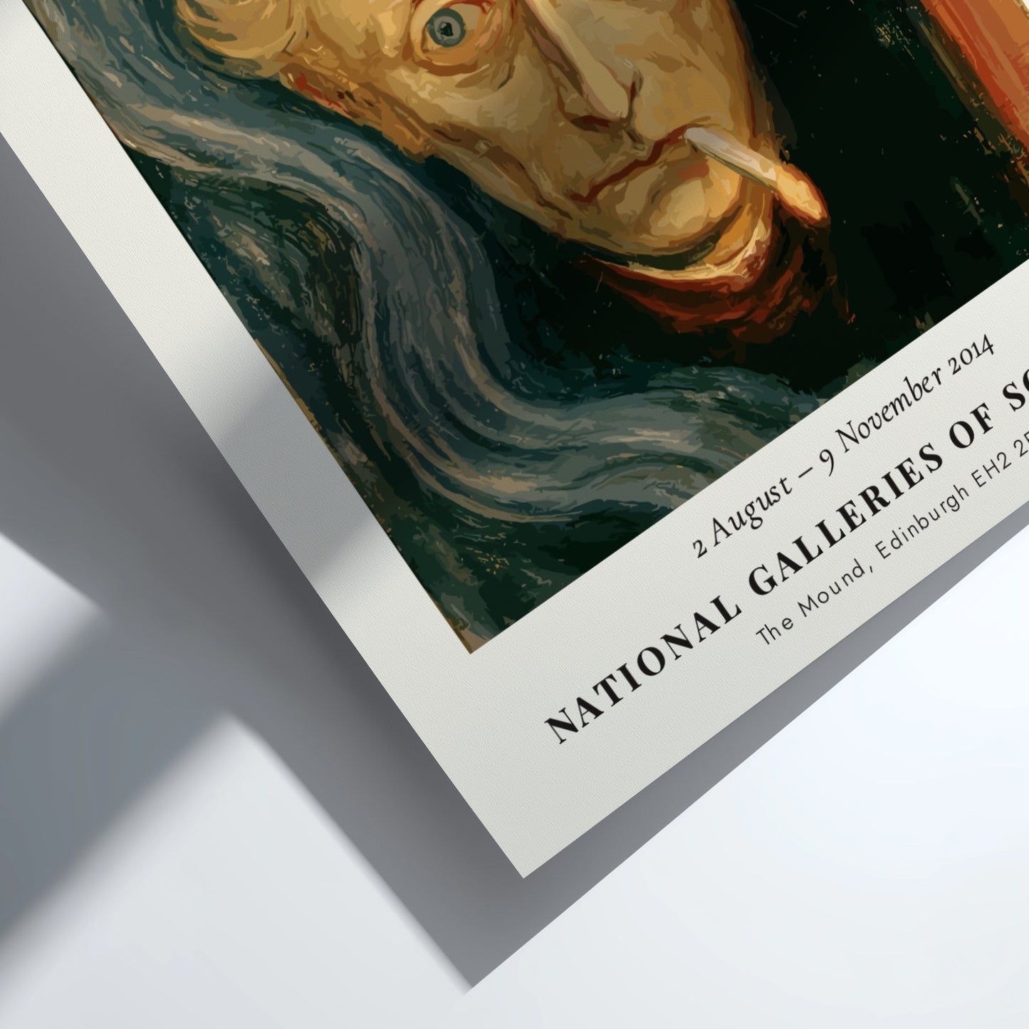 Edvard Munch poster featuring Selvportrett med Sigarett with expressive colors and intense emotion