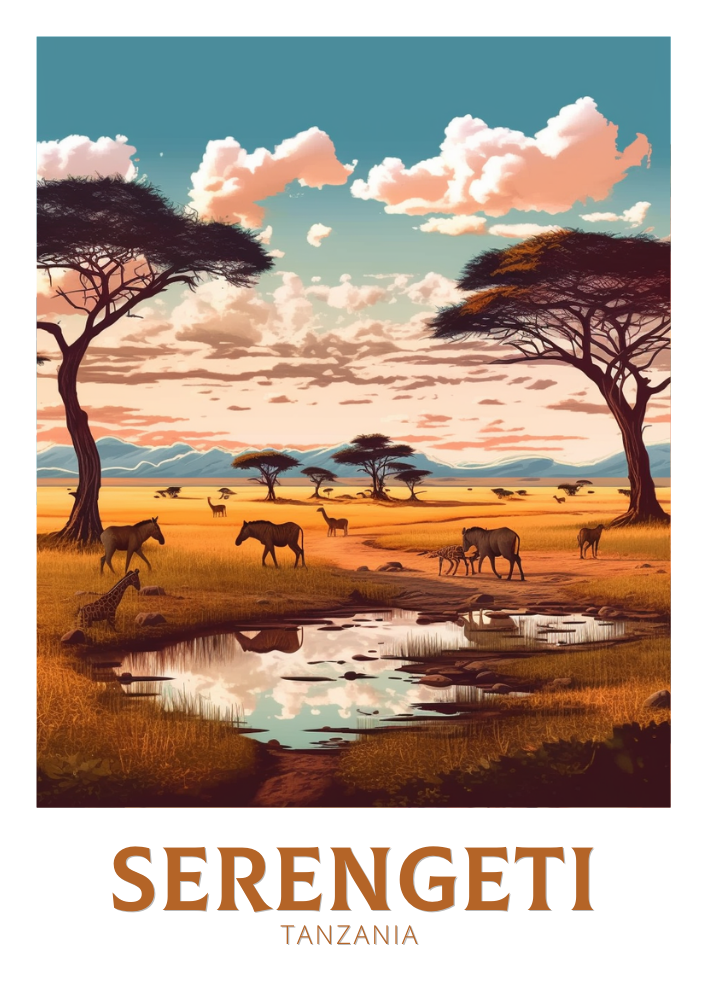 Samburu Travel Poster - Retro Kenya Artwork