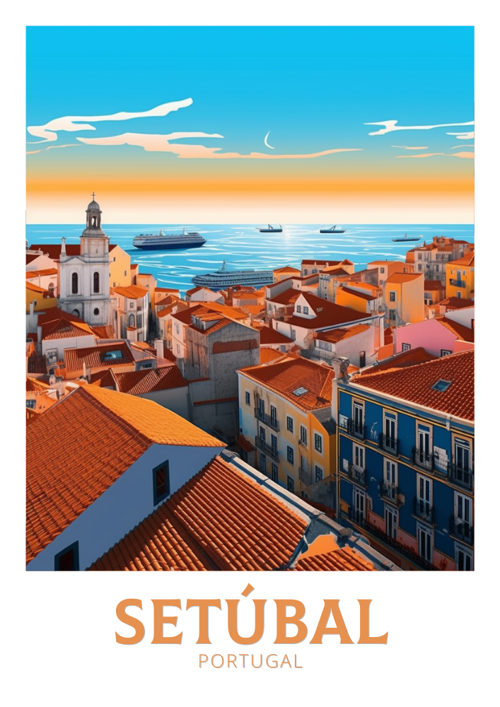 Setubal Travel Poster - Portugal Artwork