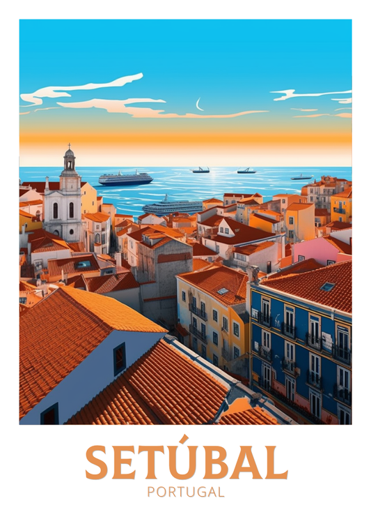 Affiche de voyage Setubal - Illustration du Portugal