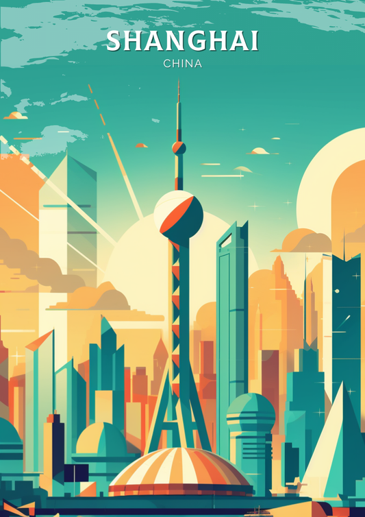 Affiche de voyage de Shanghai