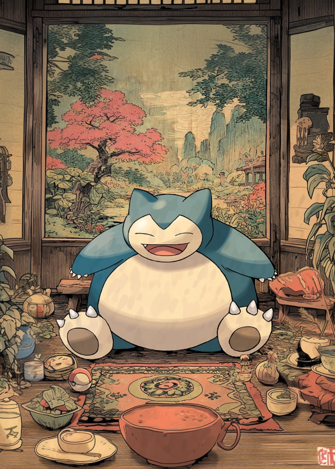 Snorlax Pokemon Poster