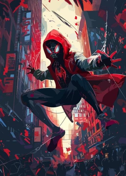 Spider-Man Anime Poster – Into the Spider-Verse Inspired Wall Art