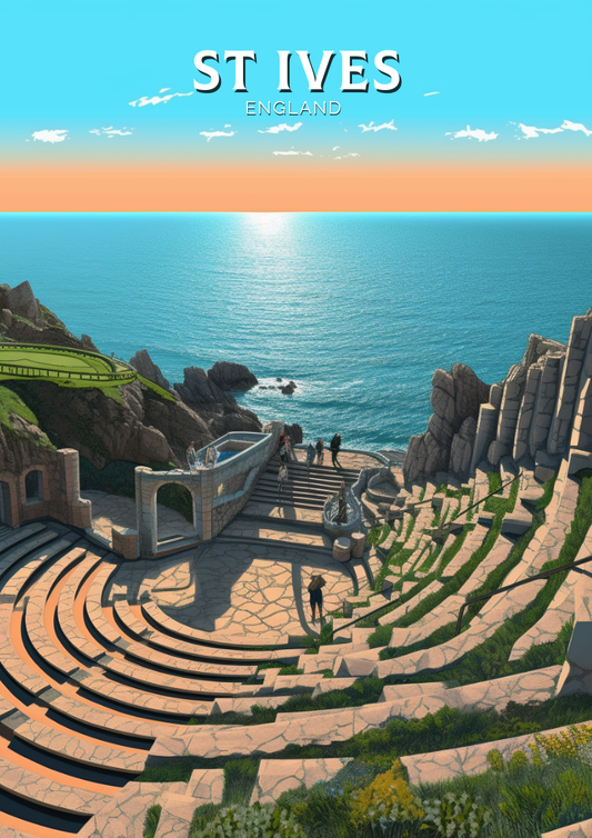 Impression de voyage de St Ives - Œuvre d'art en Angleterre