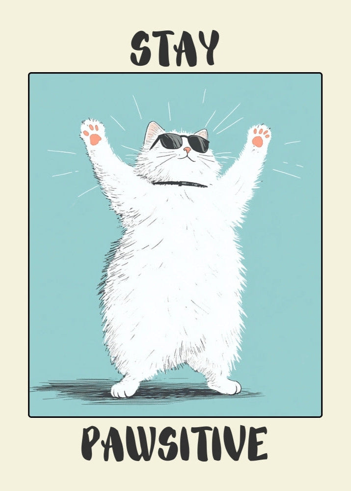Stay Pawsitive - Positive Cat Poster