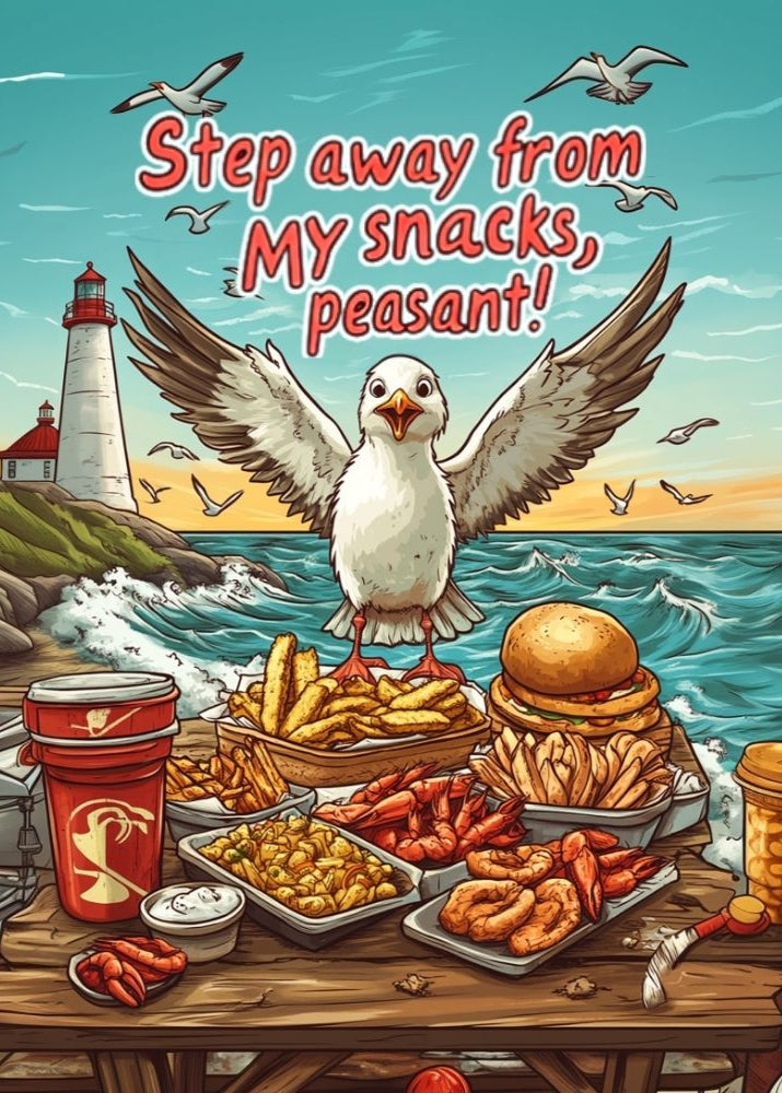Funny Seagull Poster