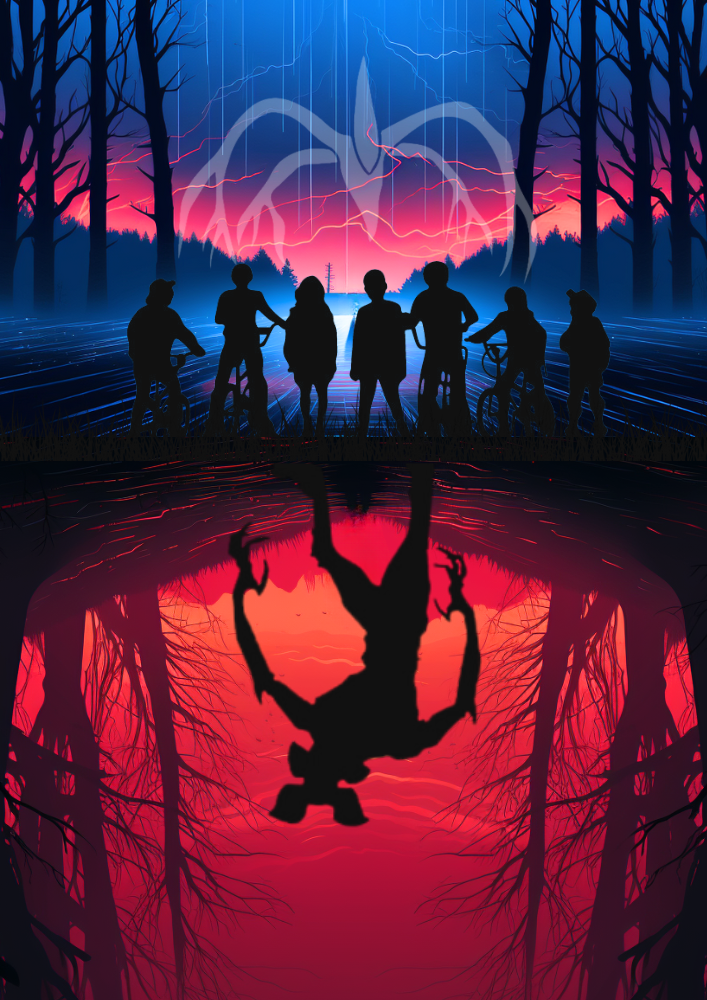 Stranger Things Poster – Hawkins & The Upside Down Wall Art for Fans