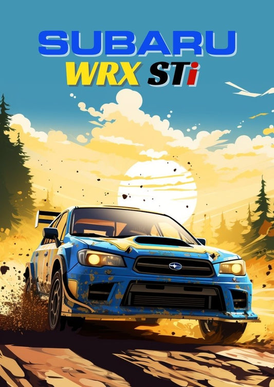 Affiche de la Subaru WRX STi – Décoration murale emblématique du rallye JDM