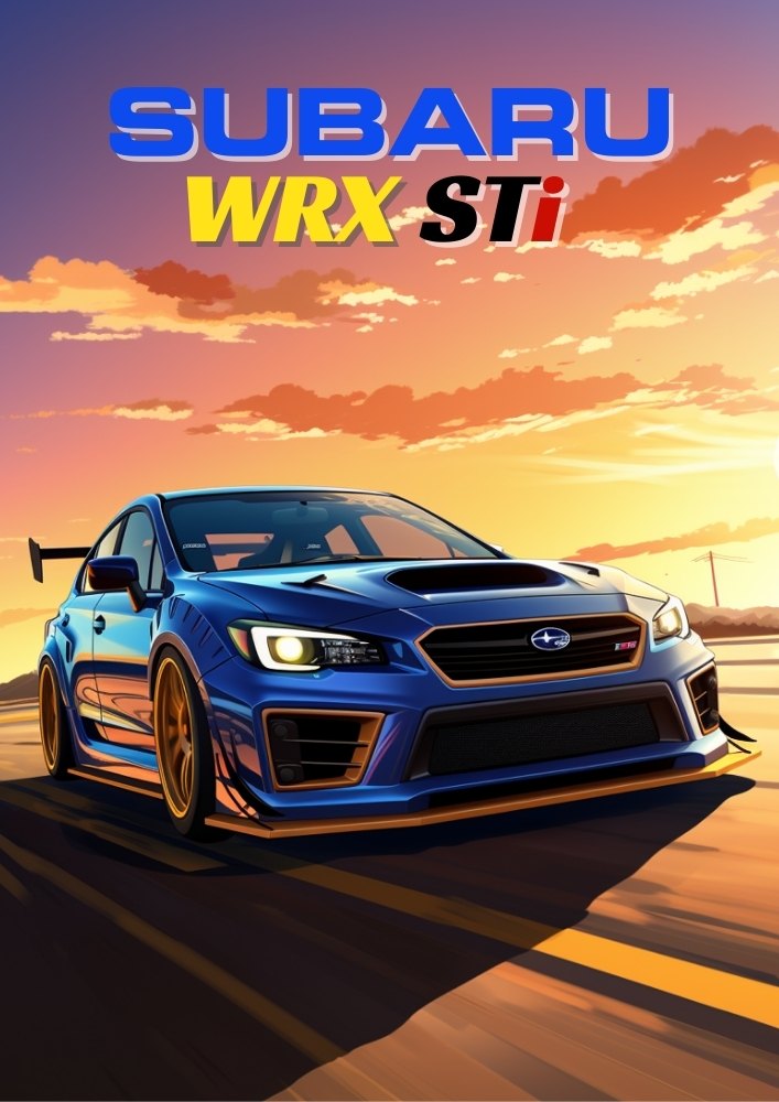 Affiche Subaru WRX STi – Décoration murale de voiture de rallye japonaise