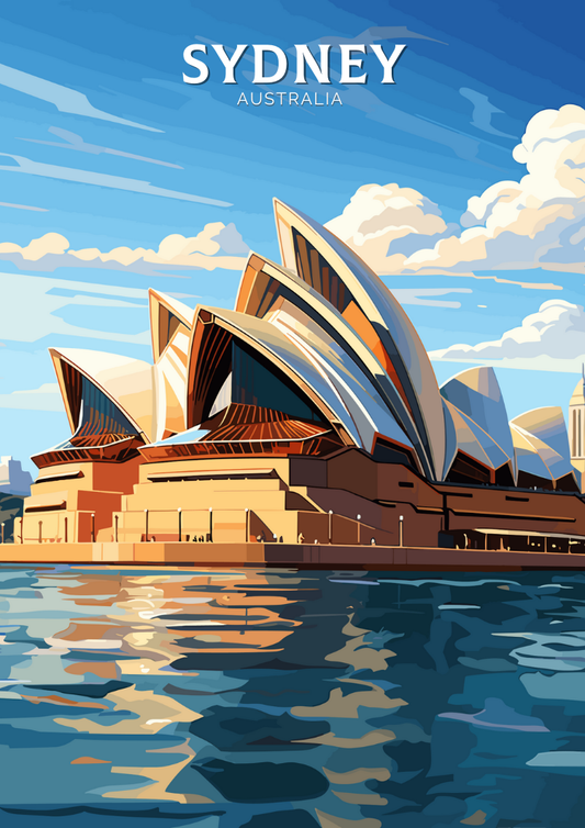 Affiche de voyage de Sydney - Wallart Australia