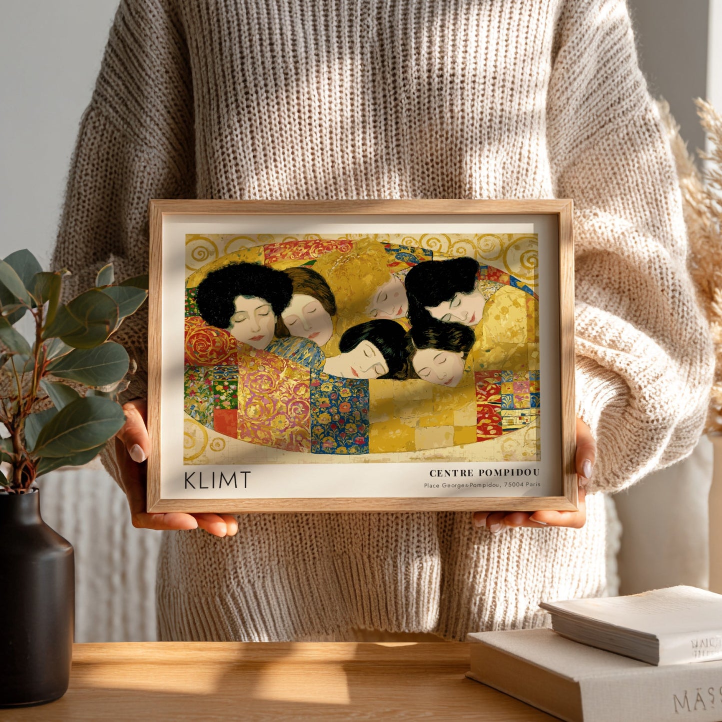 Klimt inspired wall art print featuring Symbol - Dunkel und Wachen with rich colors and intricate patterns