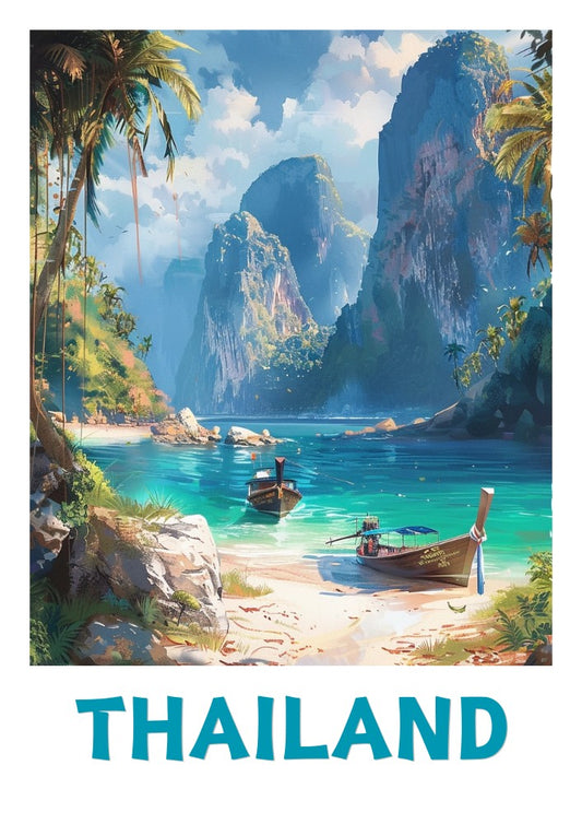 Affiche de Thaïlande - Œuvre d'art du golfe de Thaïlande