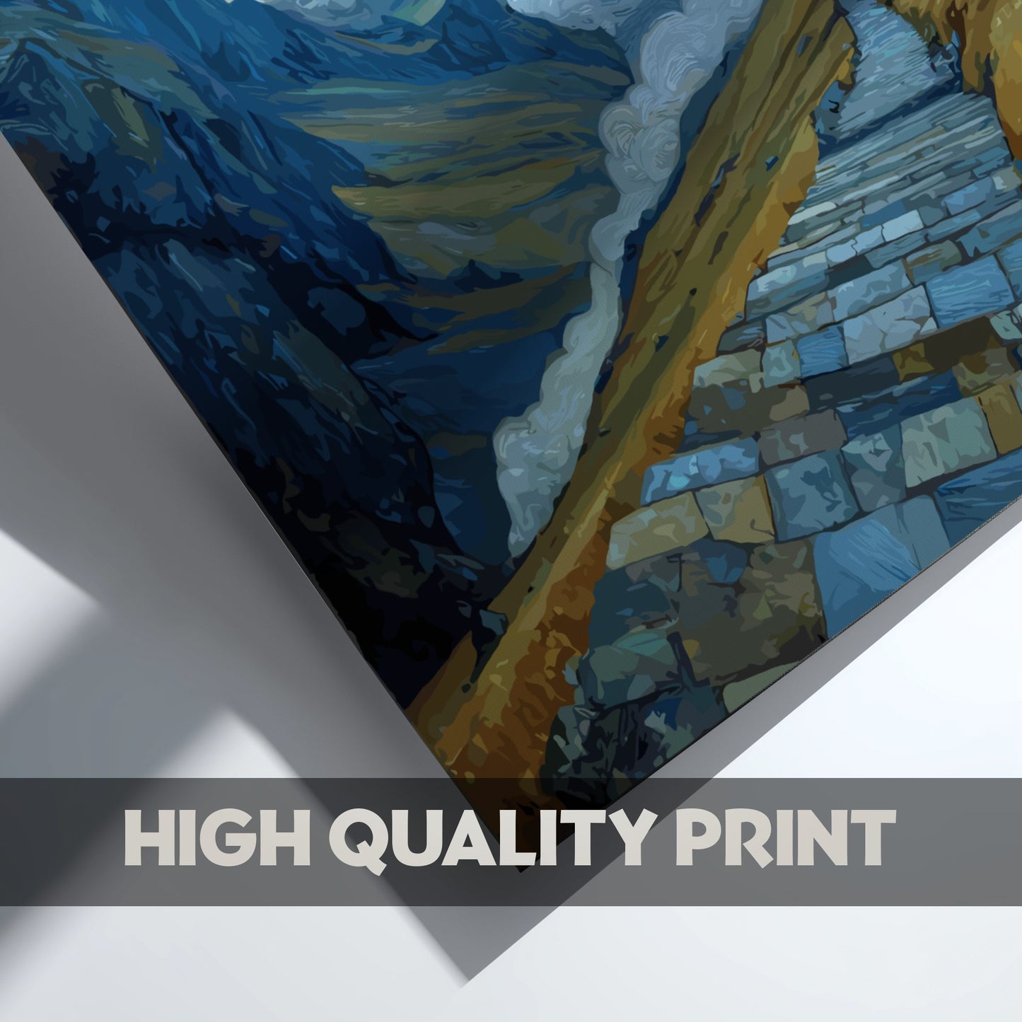 The Climb - Mountain Path Ascending into Dramatic Clouds Wall Art