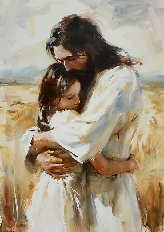 Le Seigneur me donne du pouvoir – Illustration de l'étreinte de Jésus miséricordieux