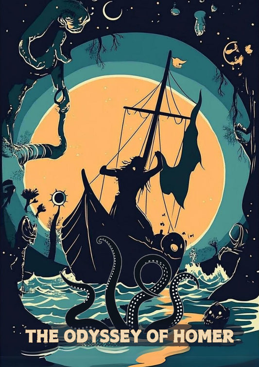 L'Odyssée d'Homère - Affiche de la mythologie grecque