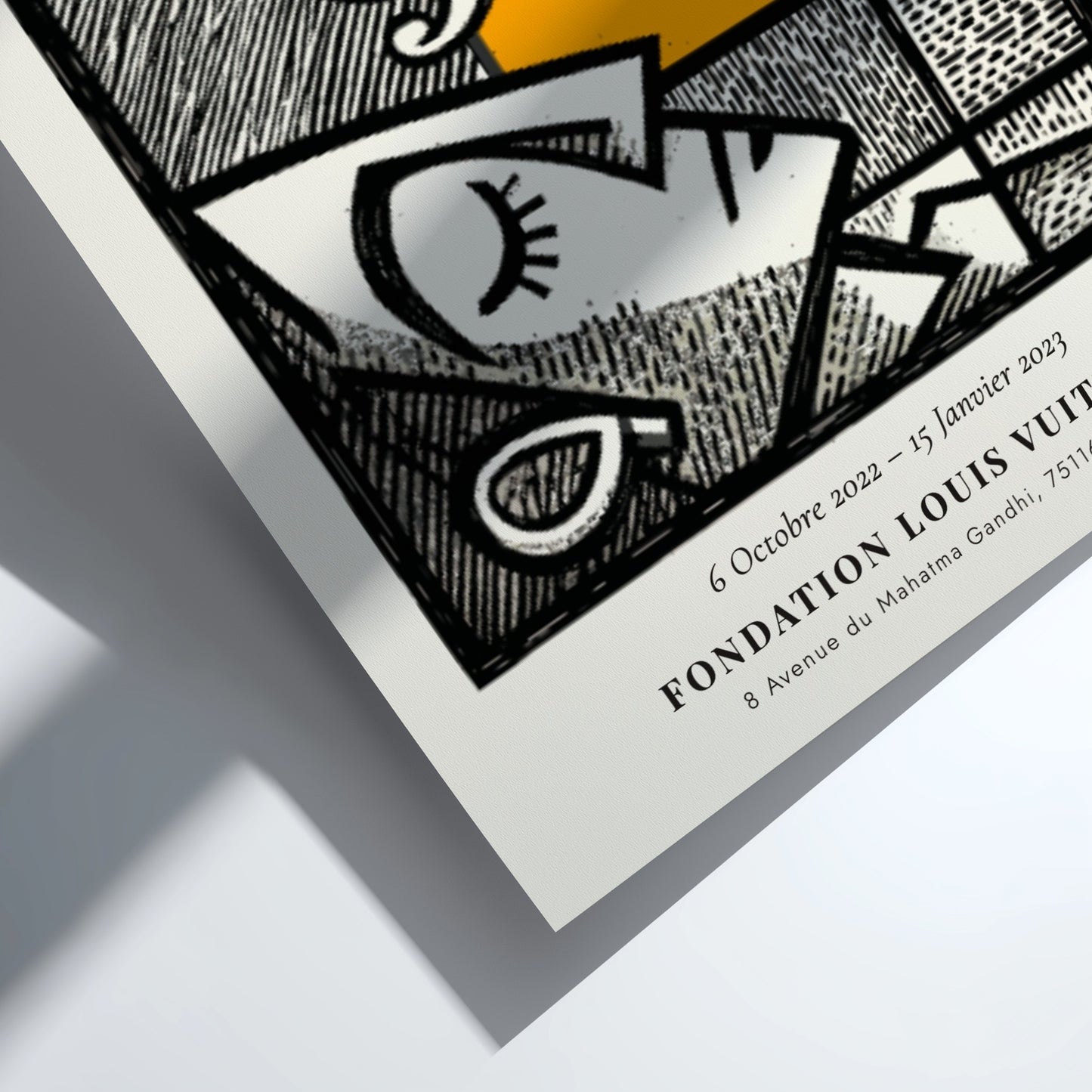 Picasso inspired poster featuring abstract shapes and bold colors