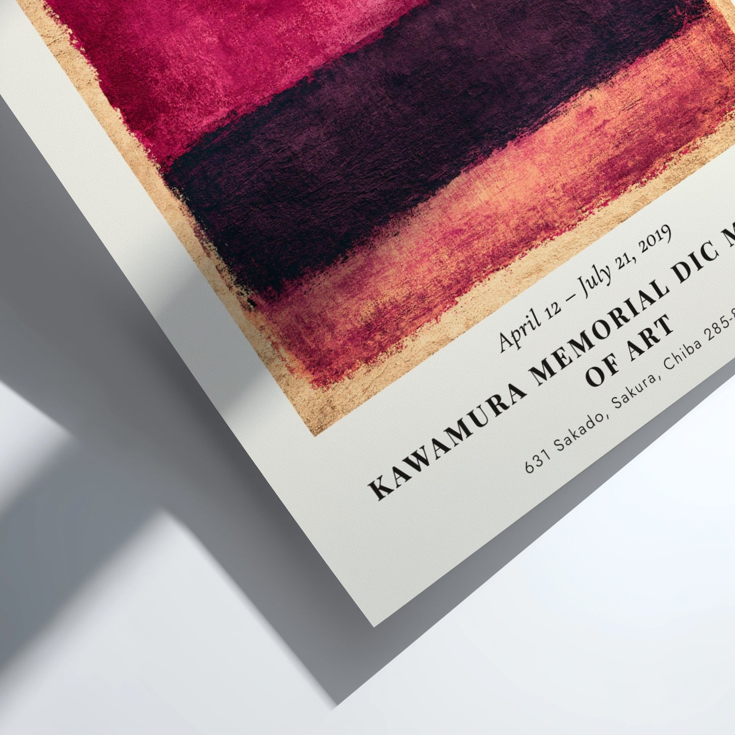Wall art poster featuring Rothko The Seagram Vision with deep magenta and plum colors.