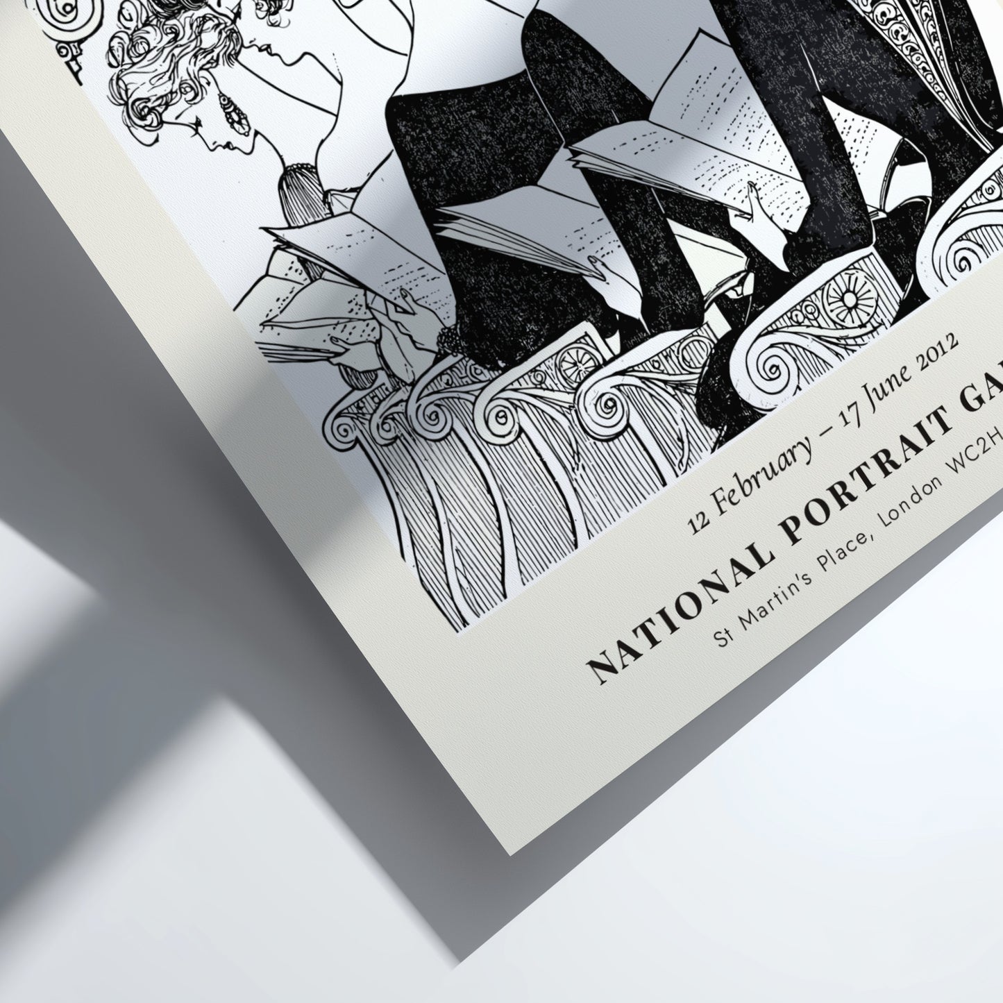 Aubrey Beardsley poster featuring The Wagnerites, intricate black and white design