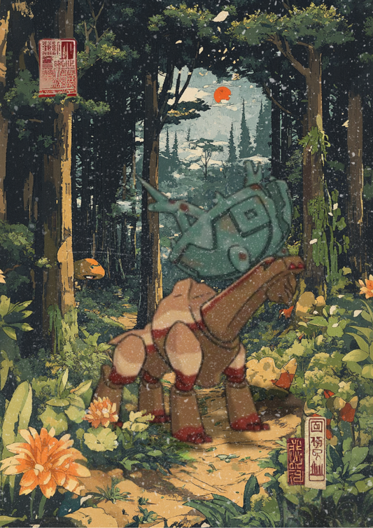 Affiche Pokémon Ting Lu - Décoration de salle de jeux Pokémon Art