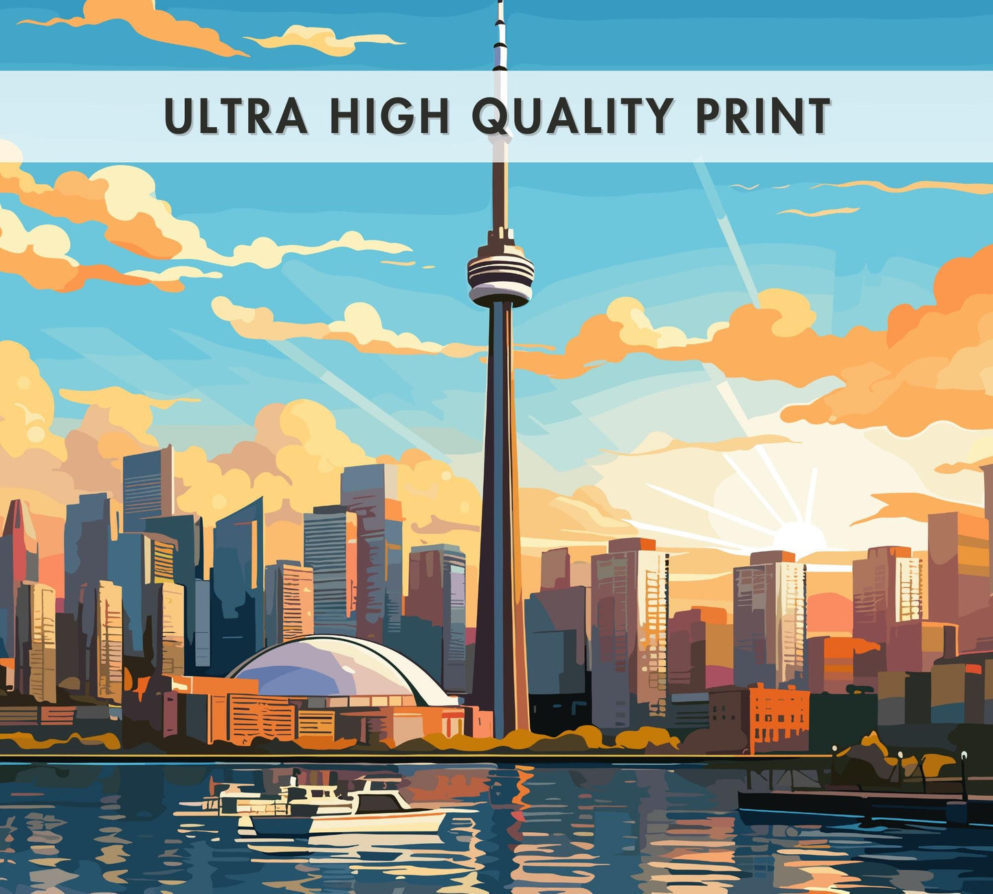 Toronto Downtown Poster: Toronto Skyline Print