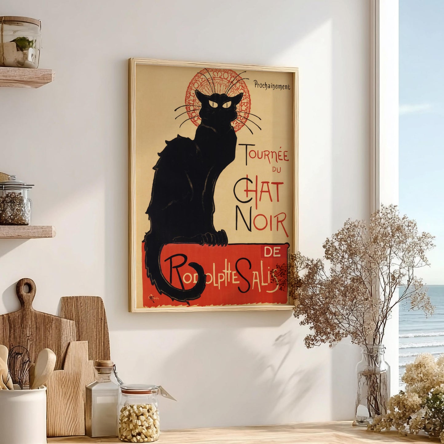 Tournée du Chat Noir - Modern Minimalist Steinlen-Inspired Wall Art