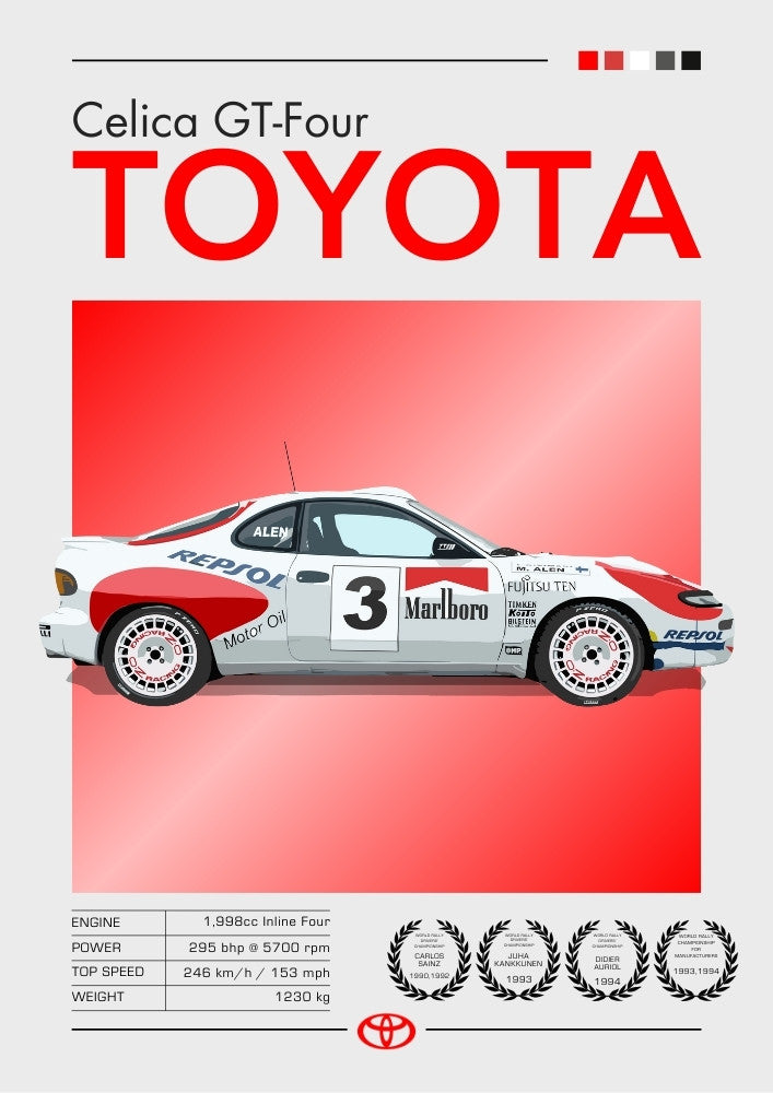 Toyota Celica GT-Four Poster - Rally Legend Wall Art