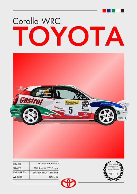 Affiche de la Toyota Corolla WRC