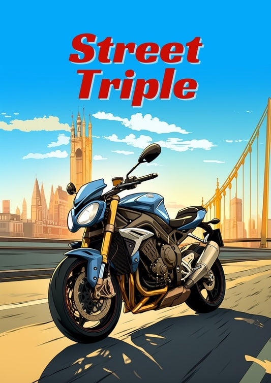 Impression Triumph Street Triple – Décoration murale moto sport nue