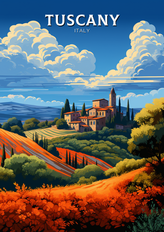 Impression de voyage en Toscane - Illustration d'Italie