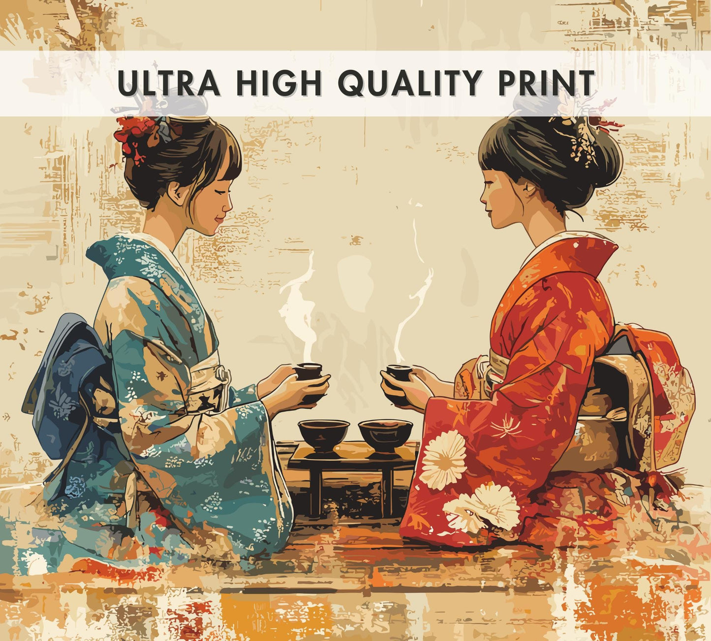 Matcha Tea Poster, Zen Tea Ceremony Art
