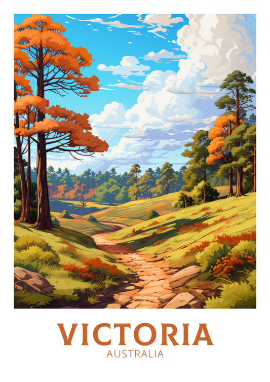 Affiche de voyage de Victoria - Wallart Australia