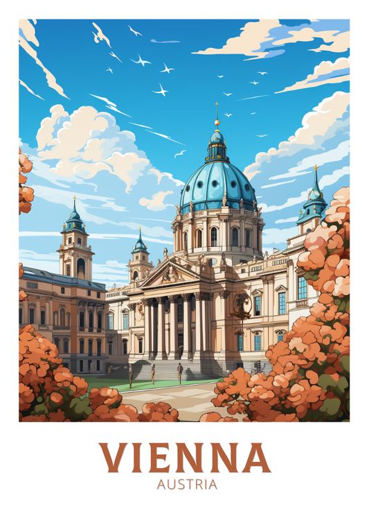 Affiche de voyage sur Vienne – Autriche
