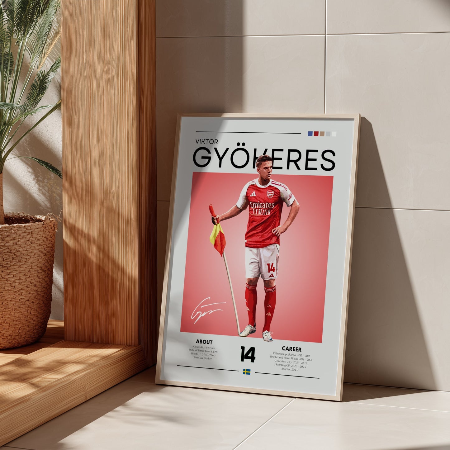Viktor Gyökeres Arsenal Football Poster – The Gunners Star Print