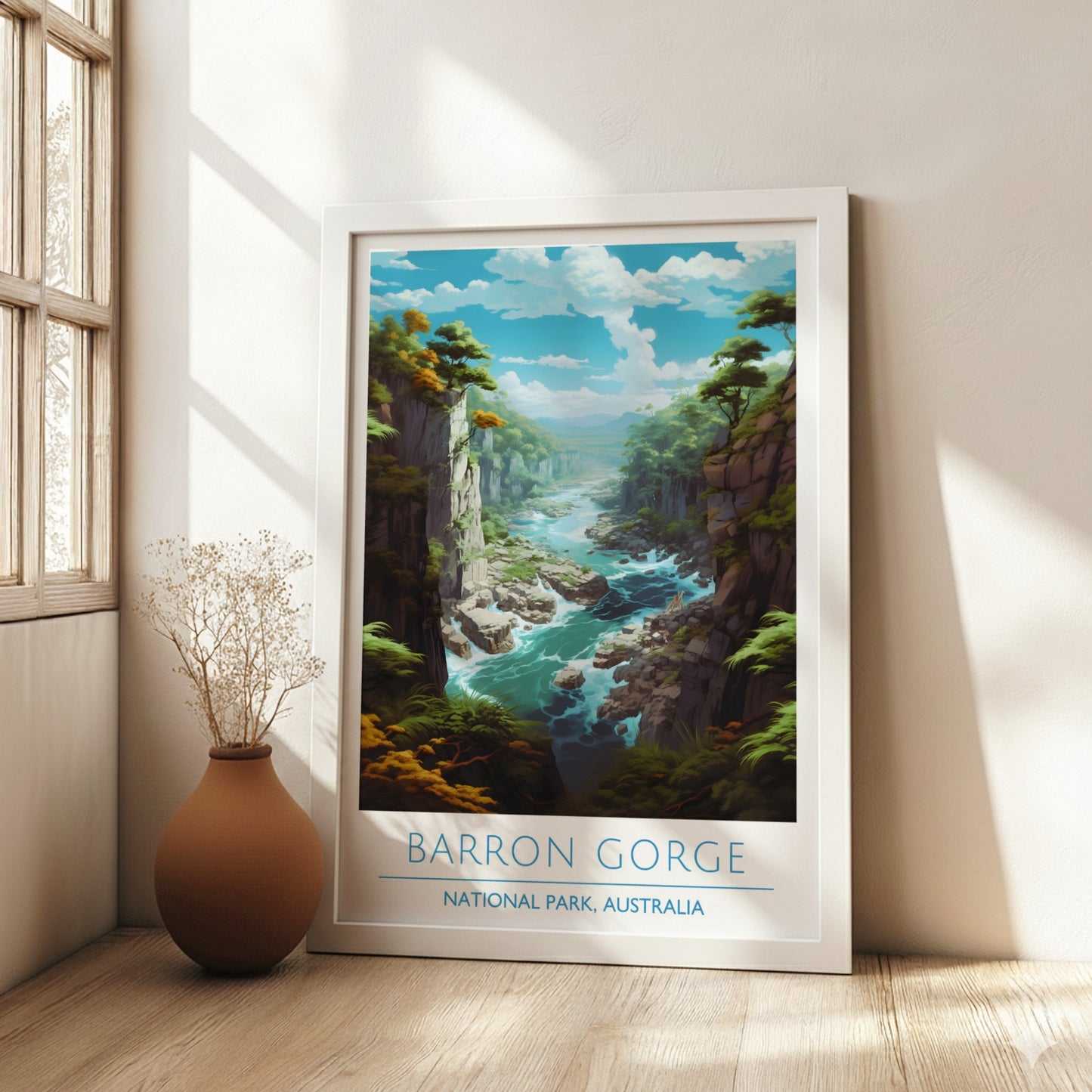 Affiche de Blowing Rock, Caroline du Nord – Illustration de voyage vintage