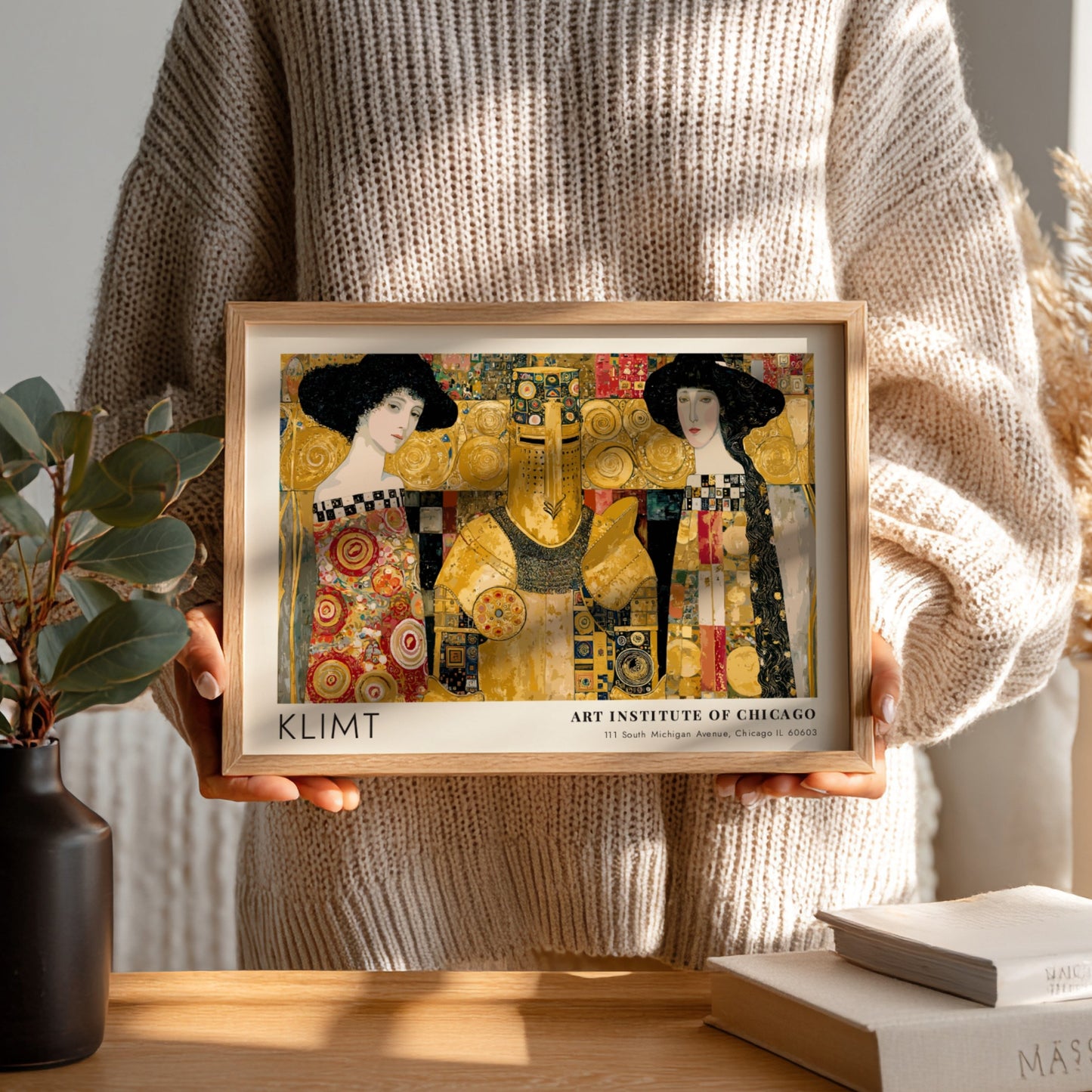 Wildnis wall art print by Klimt featuring gold tones and nature elements