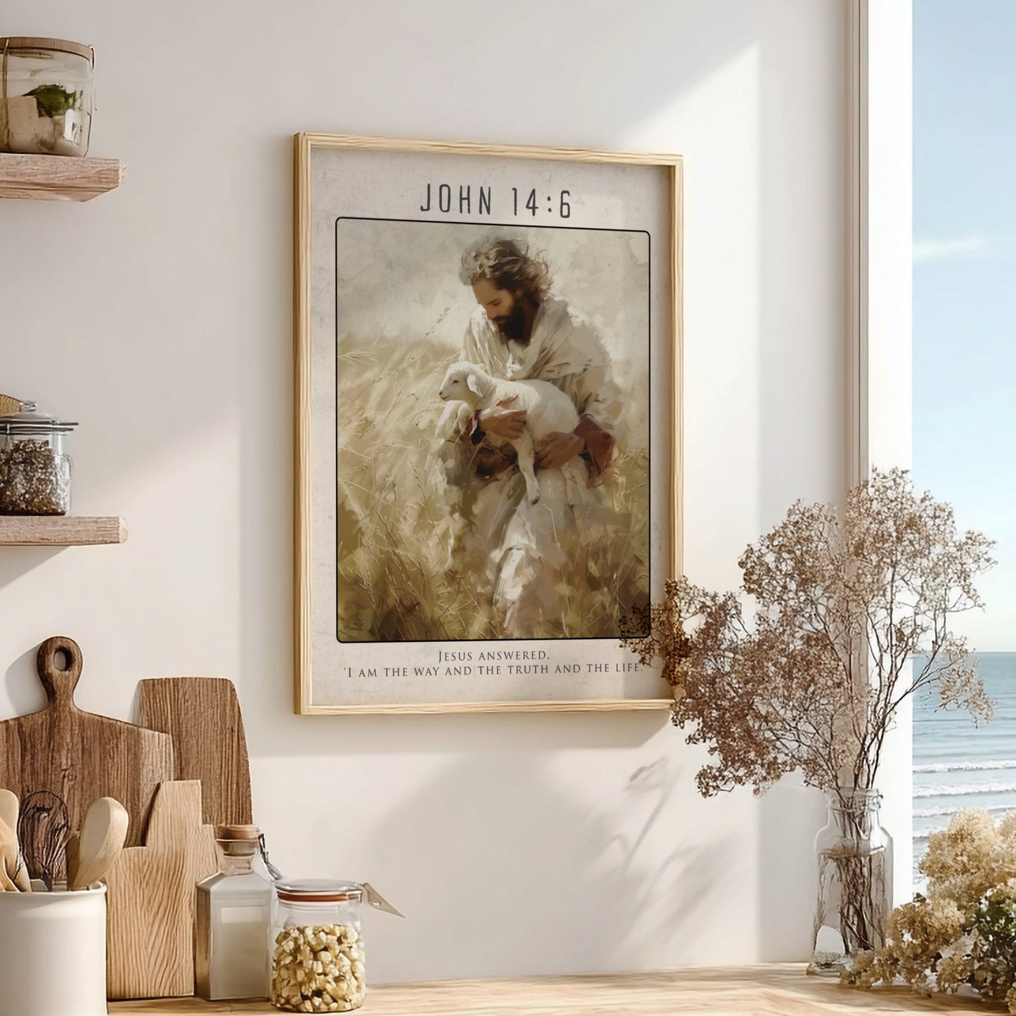 John 14:6: The Compass – Modern Minimalist Scripture Art