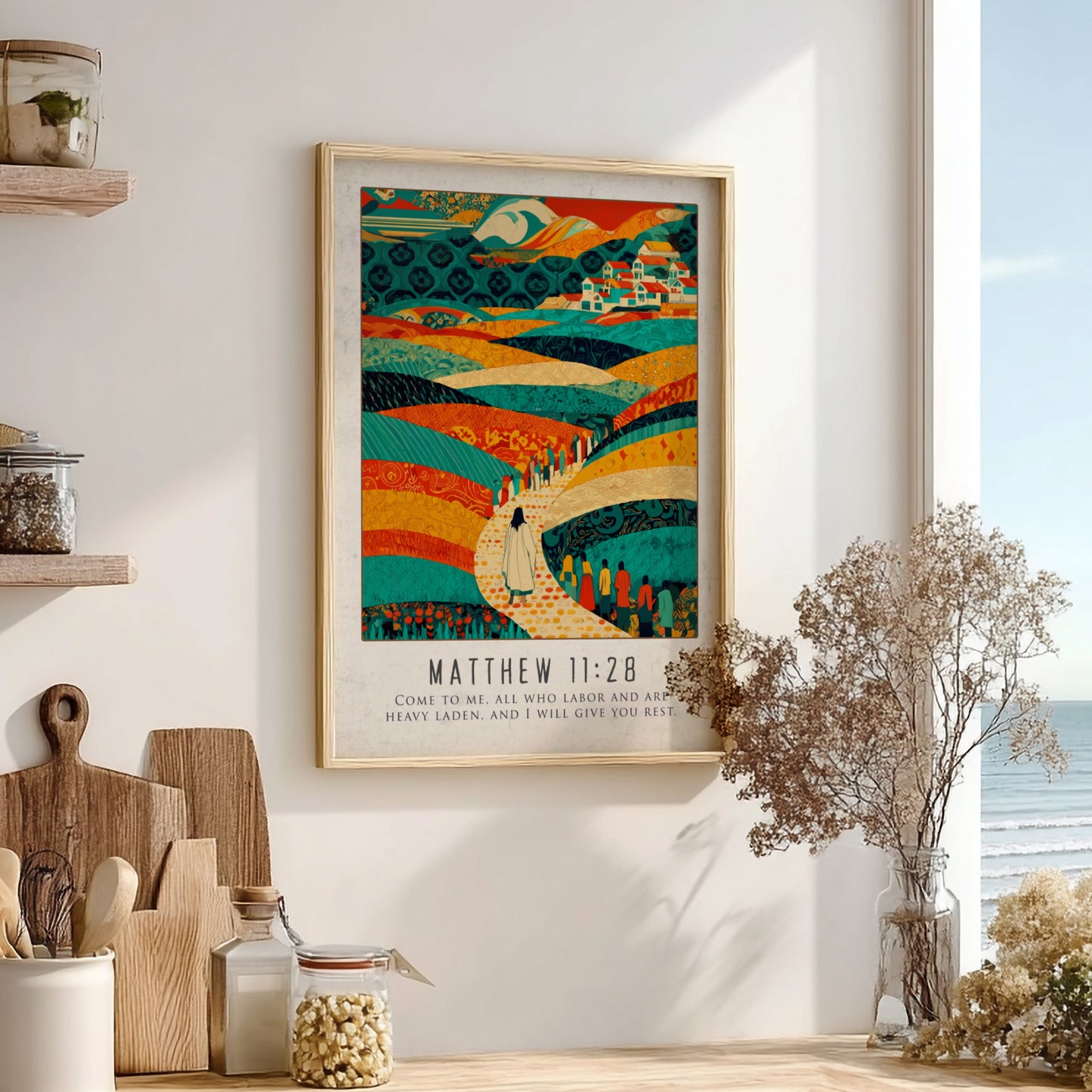 Matthew 11:28: The Repose β Modern Minimalist Scripture Art