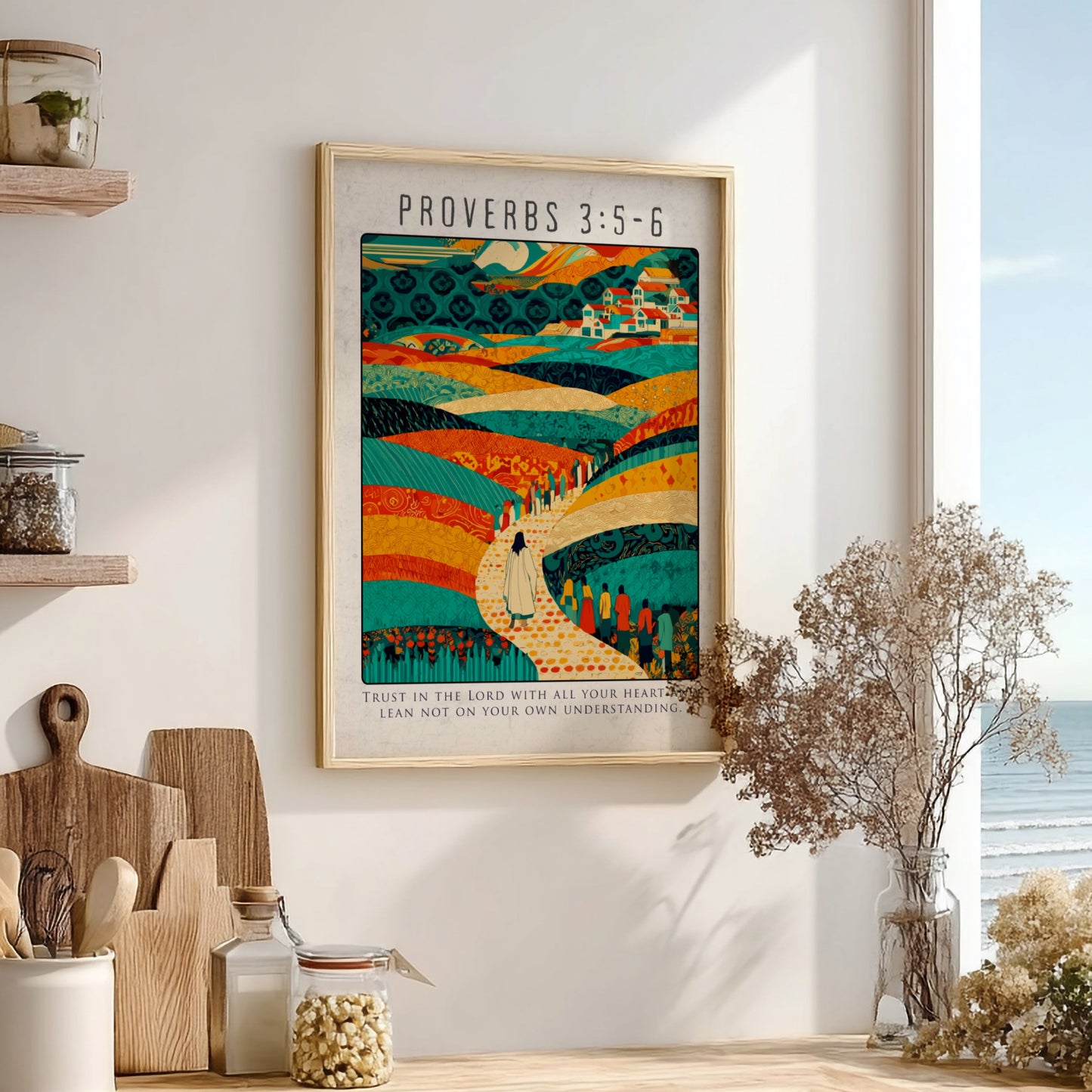 Proverbs 3:5-6: The Alignment – Modern Minimalist Scripture Art