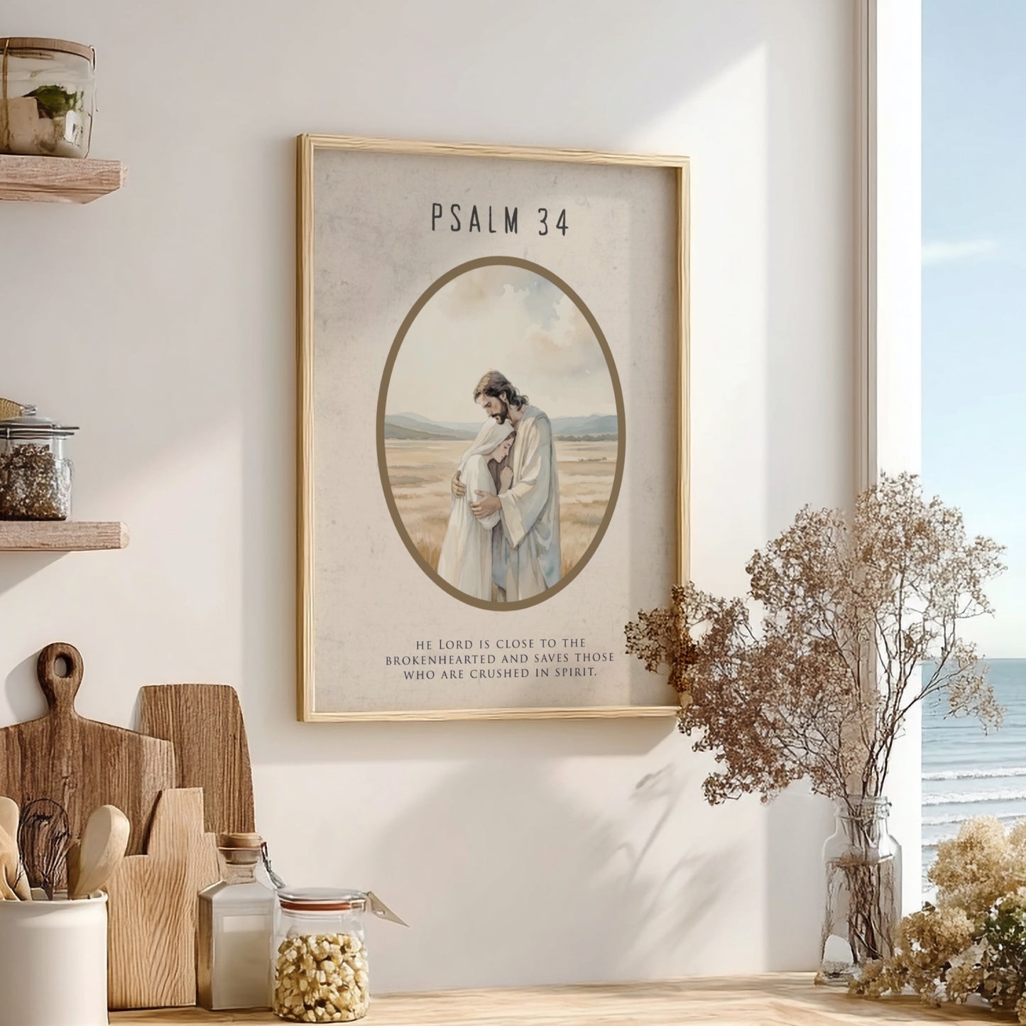 Psalm 34: The Radiance – Modern Minimalist Scripture Art